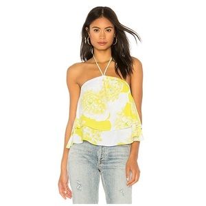 Cupcakes and cashmere floral halter top